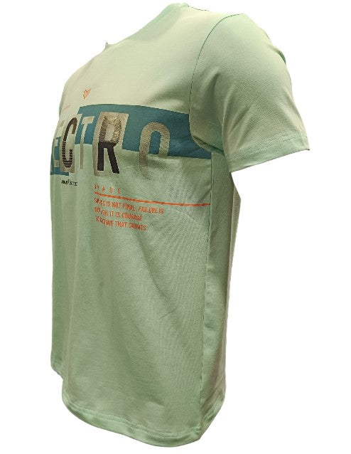 Printed Round Neck VSB-SJRN Print Aqua T shirt