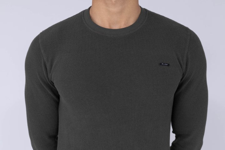 Grey full-sleeve sweatshirt
