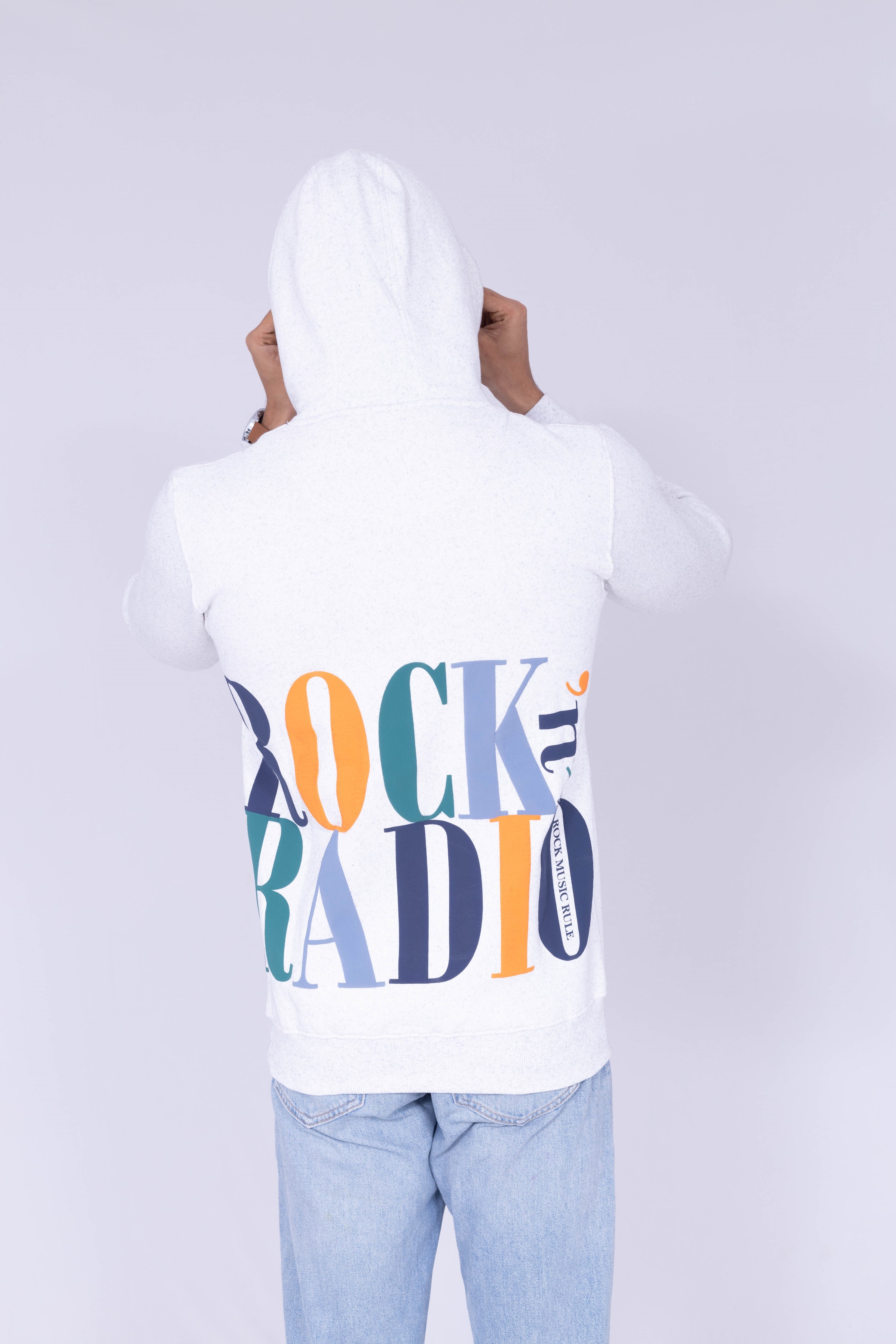 Rock Radio Typography Snow White hoodie