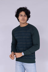 Full sleeve blue pattern t-shirt