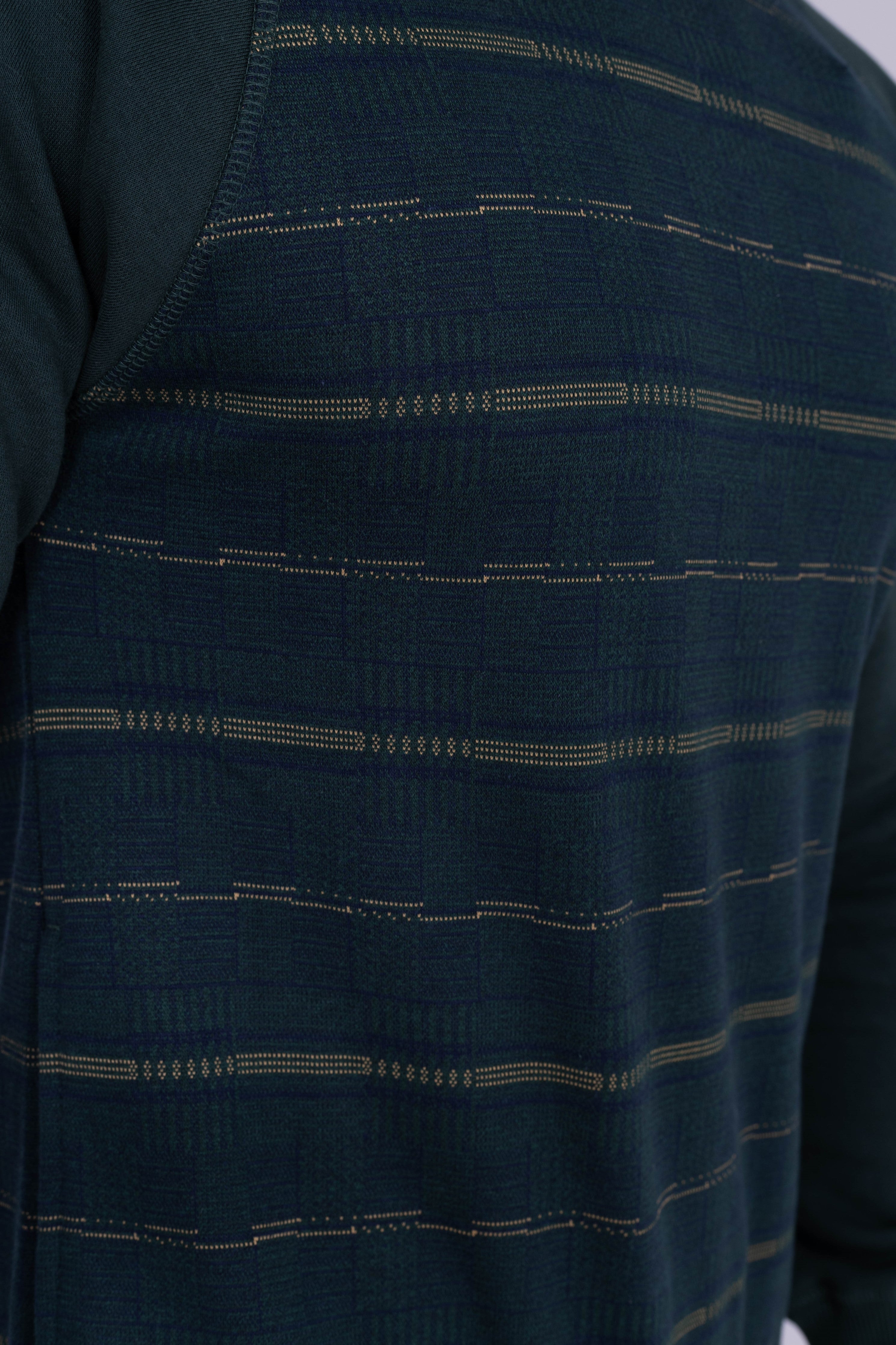 Full sleeve blue pattern t-shirt