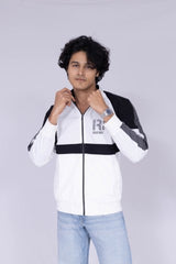 Three colour block windcheater jacket