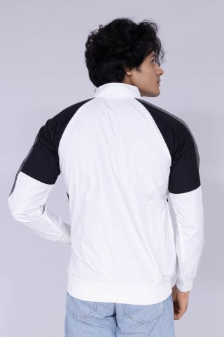 Three colour block windcheater jacket