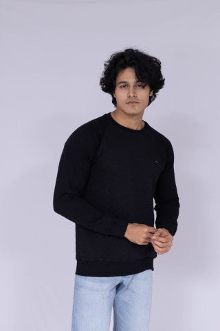 Classic black full sleeve sweatshirt