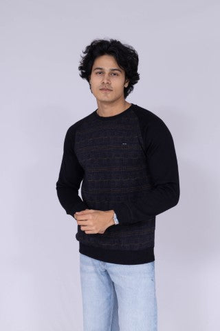 Round neck raglan sleeves sweatshirt