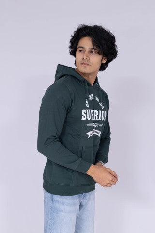 Superior typography grey hoodie sweatshirt