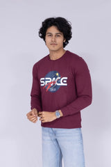 Space it out Maroon sweatshirt