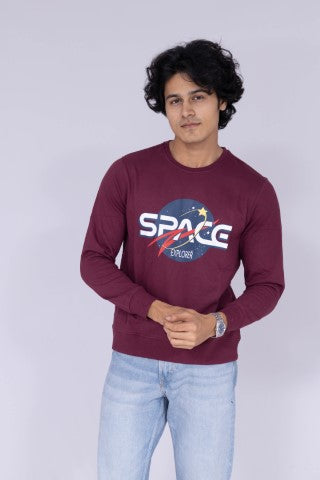 Space it out Maroon sweatshirt