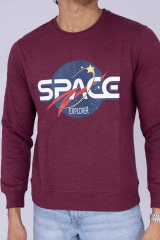 Space it out Maroon sweatshirt