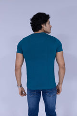 Confident typography teal T-shirt