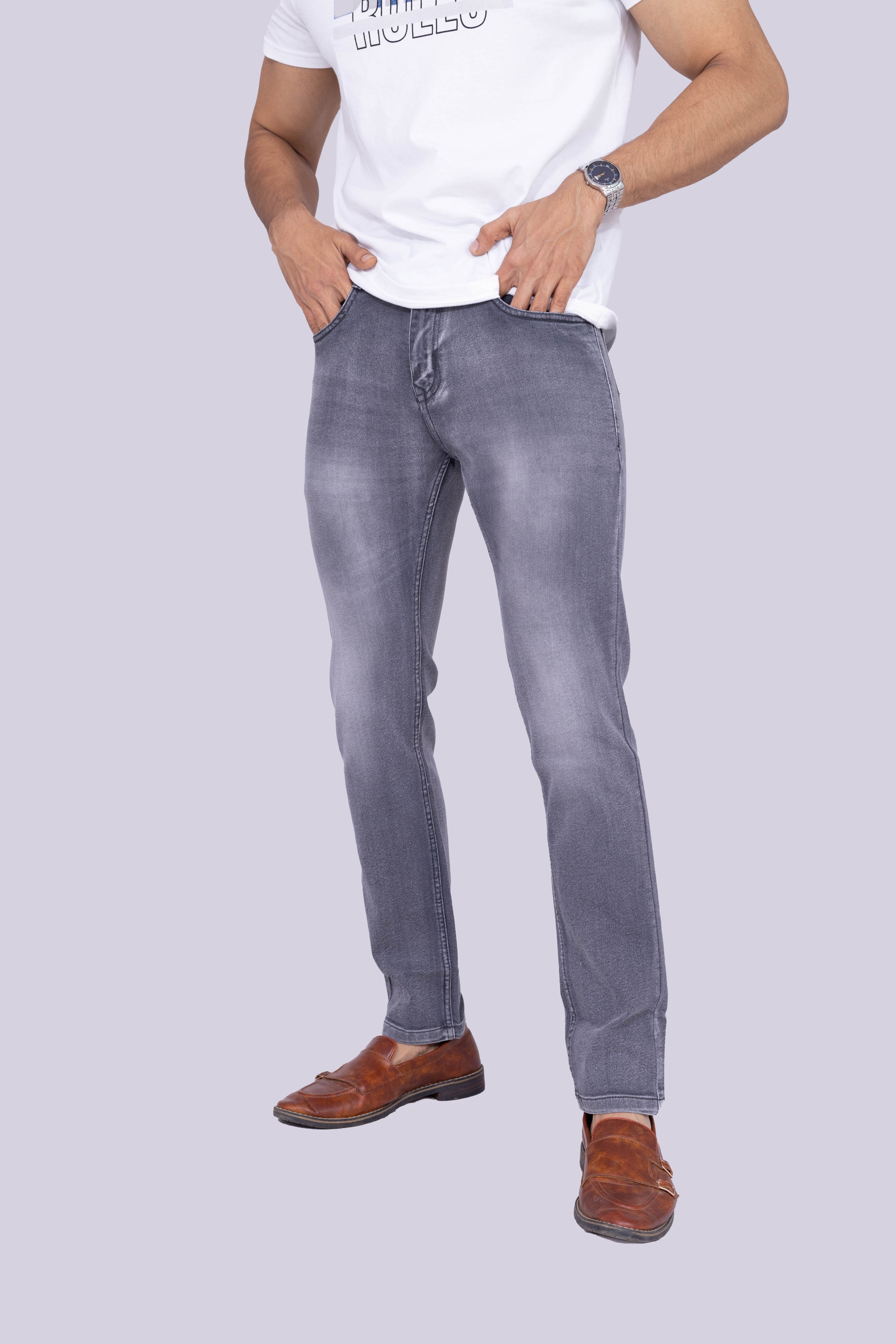 Dark Grey Narrow fit stretchable jeans