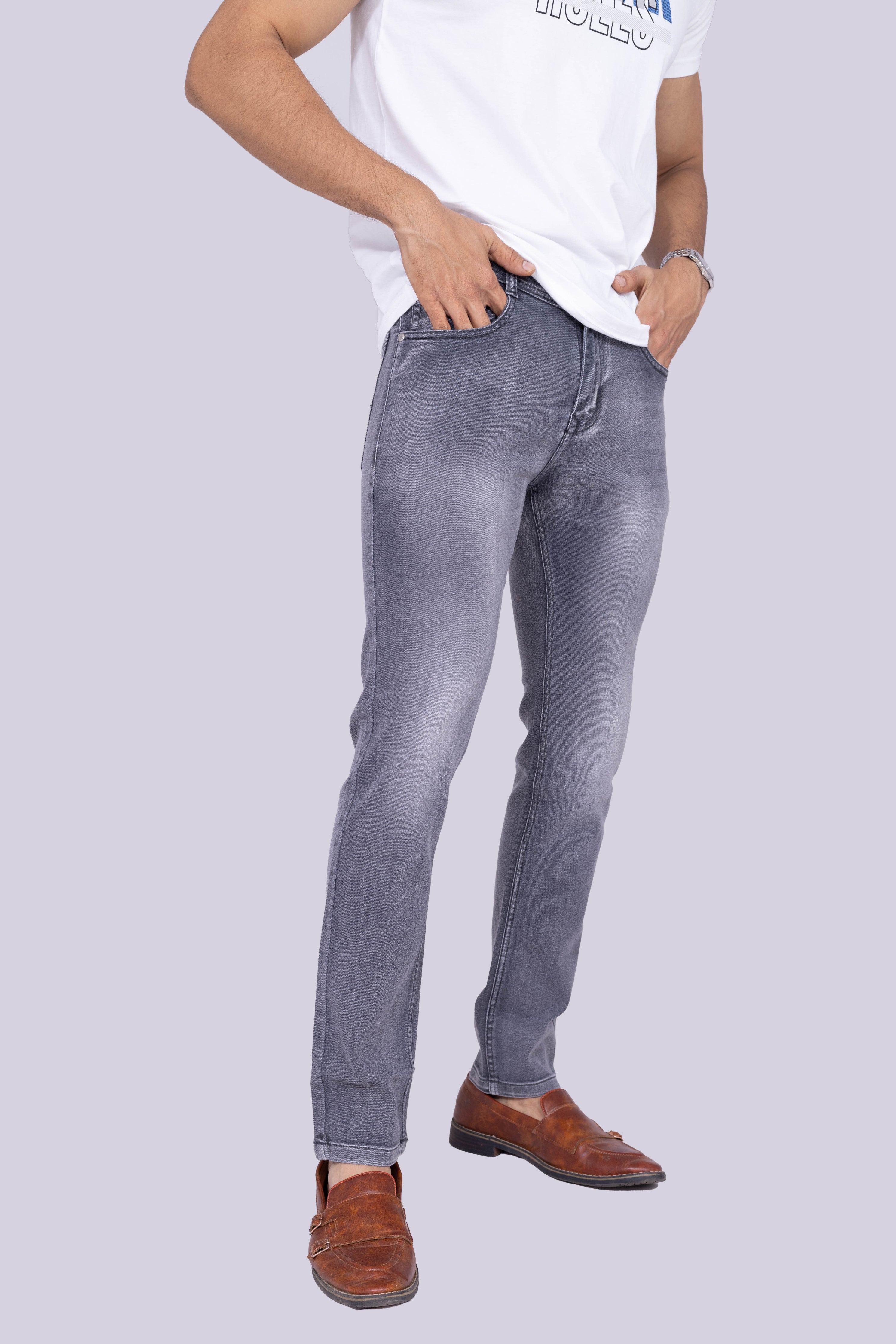 Dark Grey Narrow fit stretchable jeans