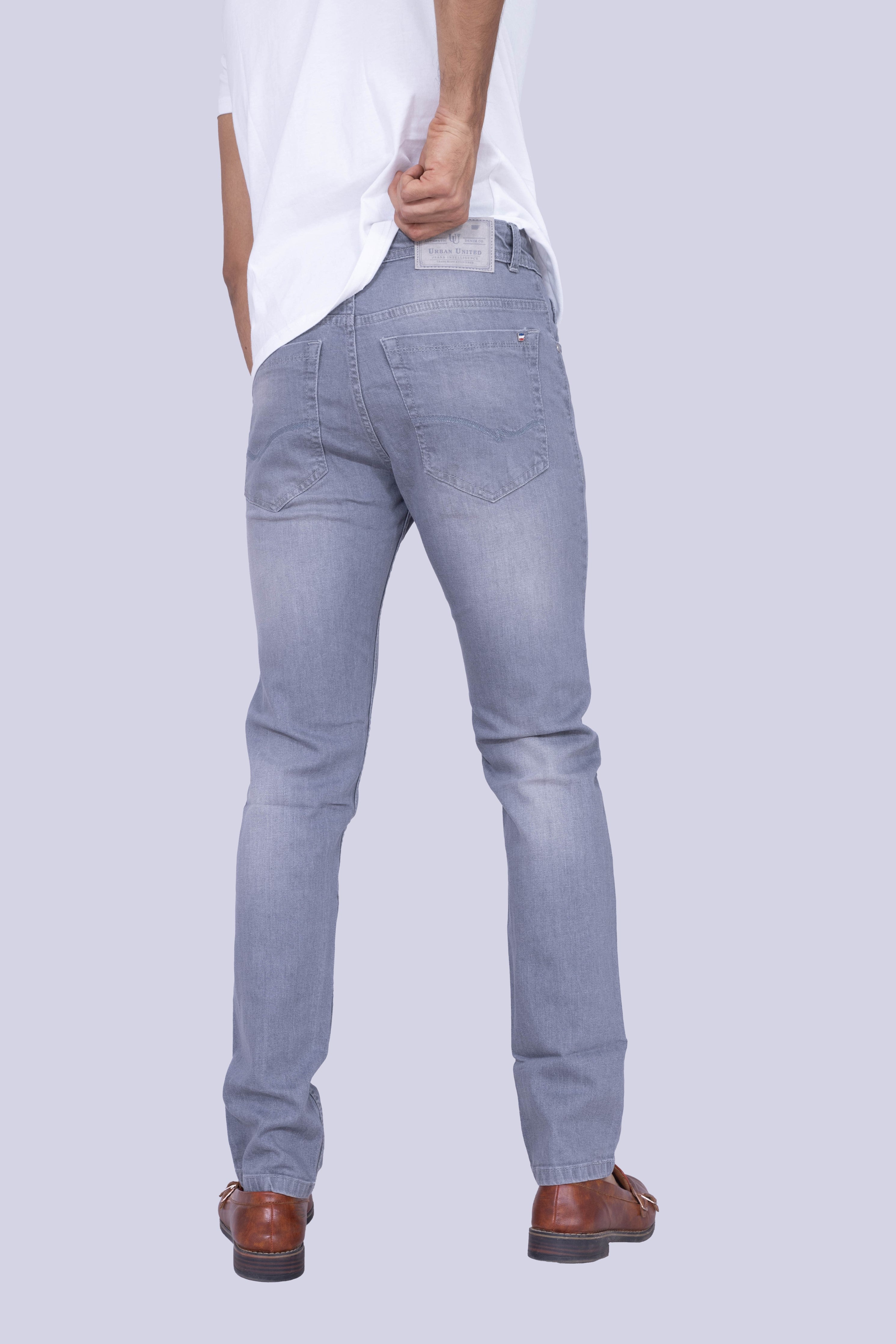 Light Grey Regular fit stretchable jeans