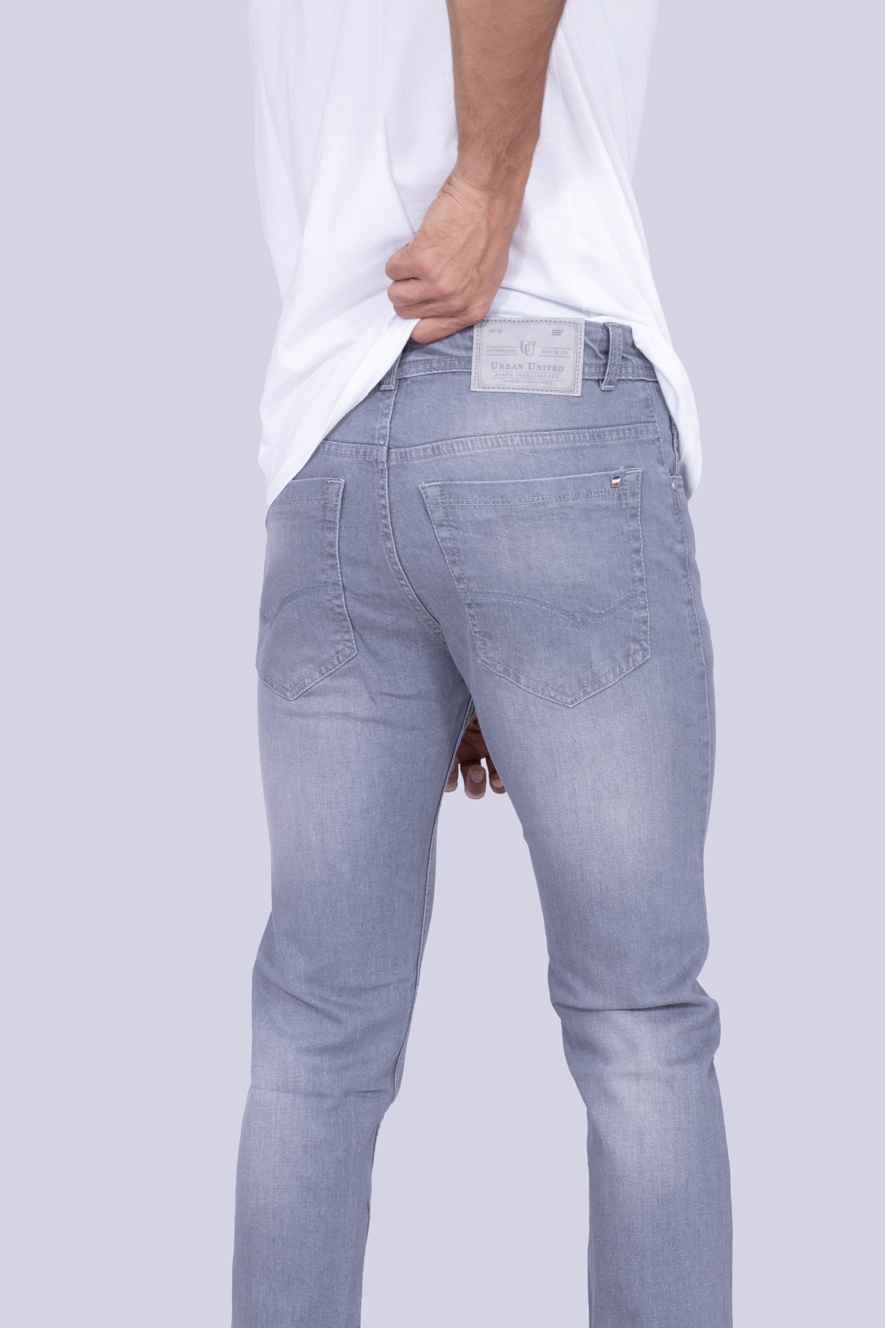 Light Grey Regular fit stretchable jeans