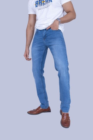 Classic Blue regular fit stretchable jeans