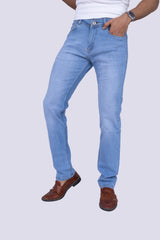 Classic Ice Blue regular fit stretchable jeans