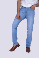 Classic Ice Blue regular fit stretchable jeans