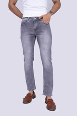 Classic light grey narrow fit stretchable jeans