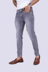 Classic light grey narrow fit stretchable jeans