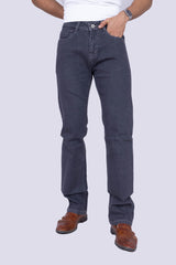 Vintage Dark Grey Straight Fit stretchable jeans