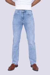 Vintage Ice Blue Straight Fit Stretchable jeans