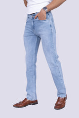 Vintage Ice Blue Straight Fit Stretchable jeans