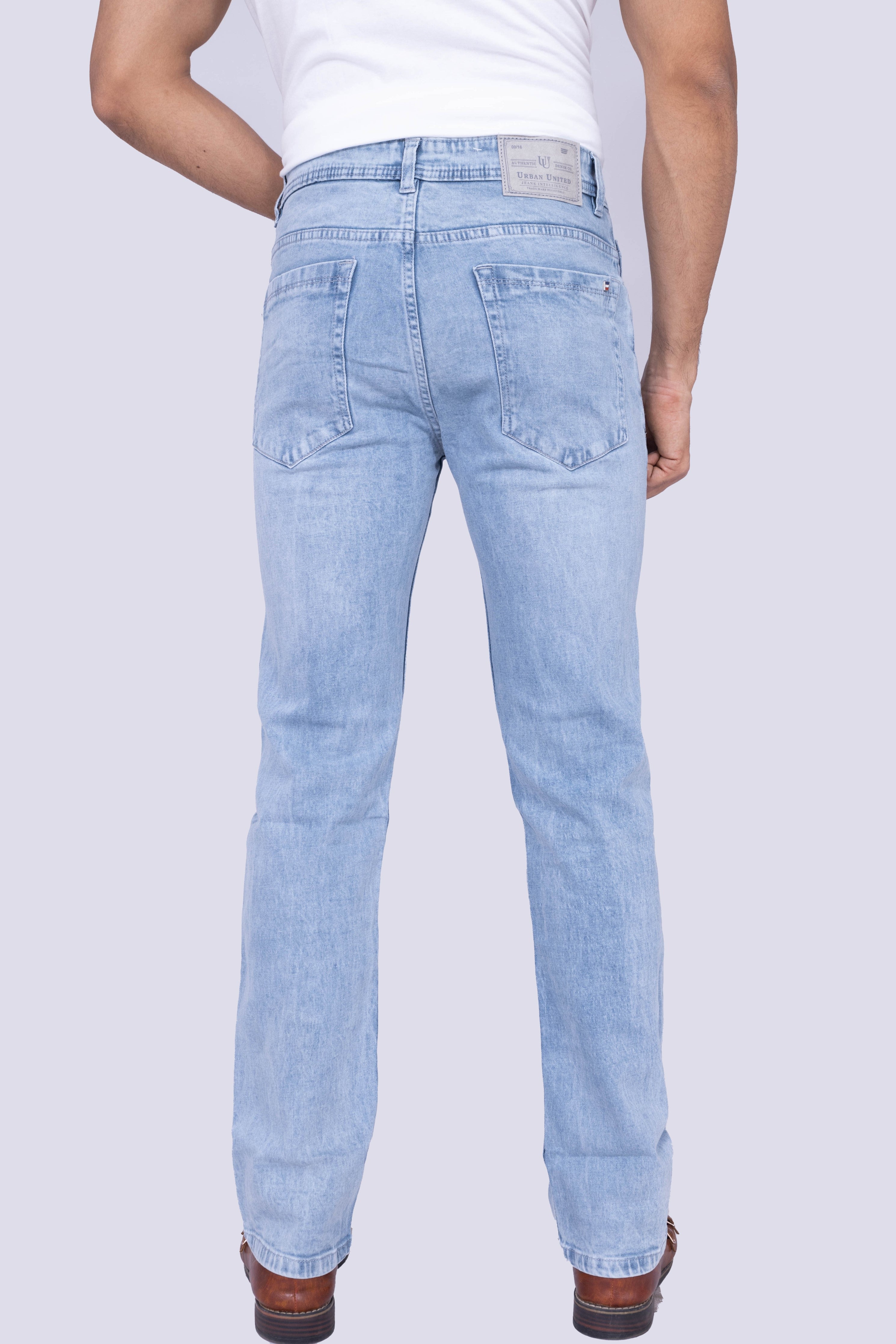 Vintage Ice Blue Straight Fit Stretchable jeans