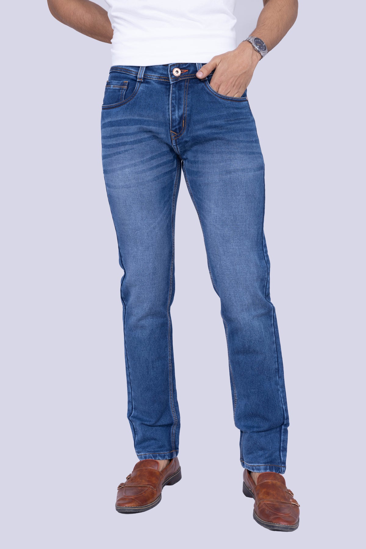 Classic Deep Blue regular fit stretchable Jeans