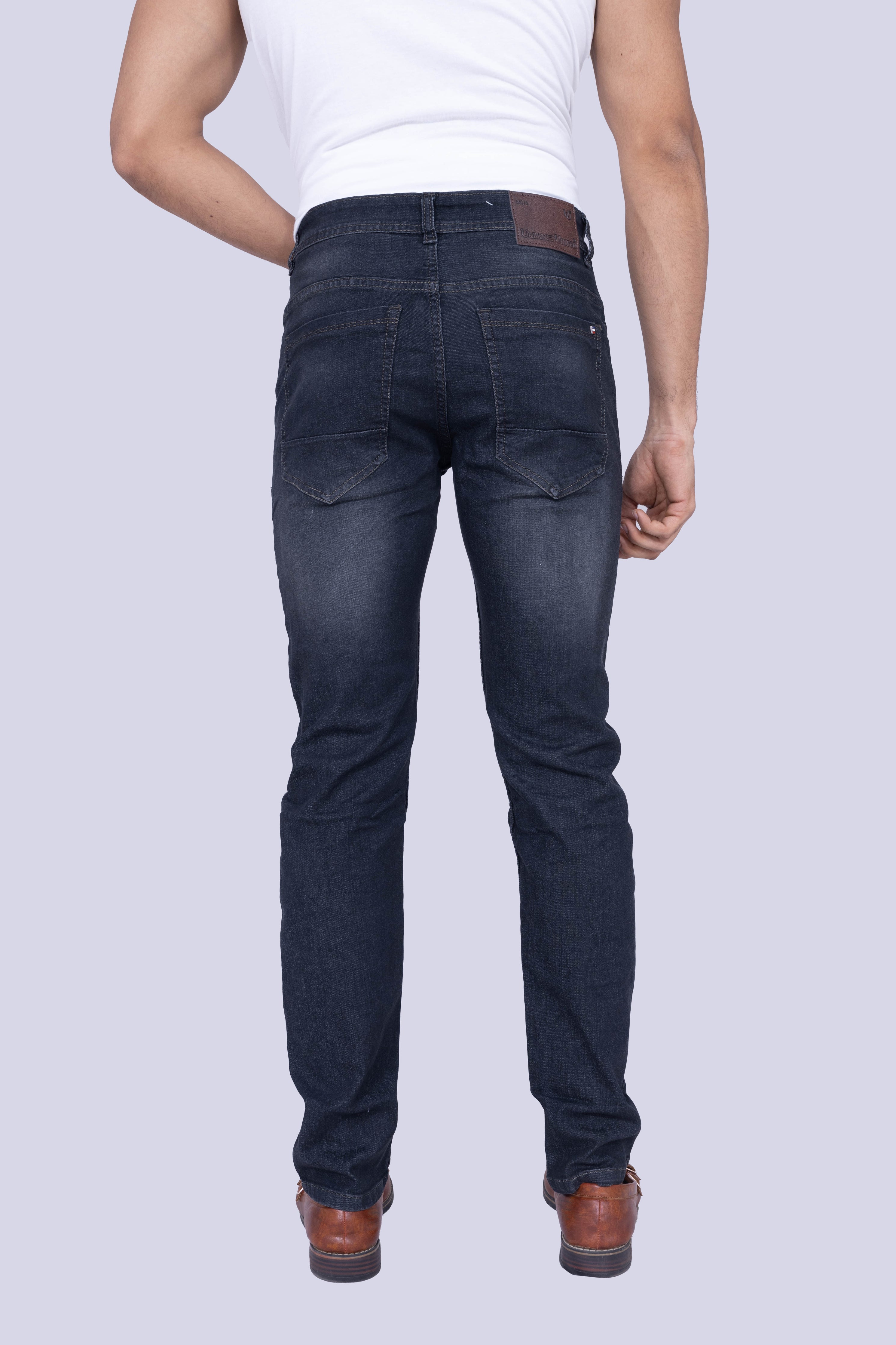 Charcoal Grey regular fit stretchable jeans