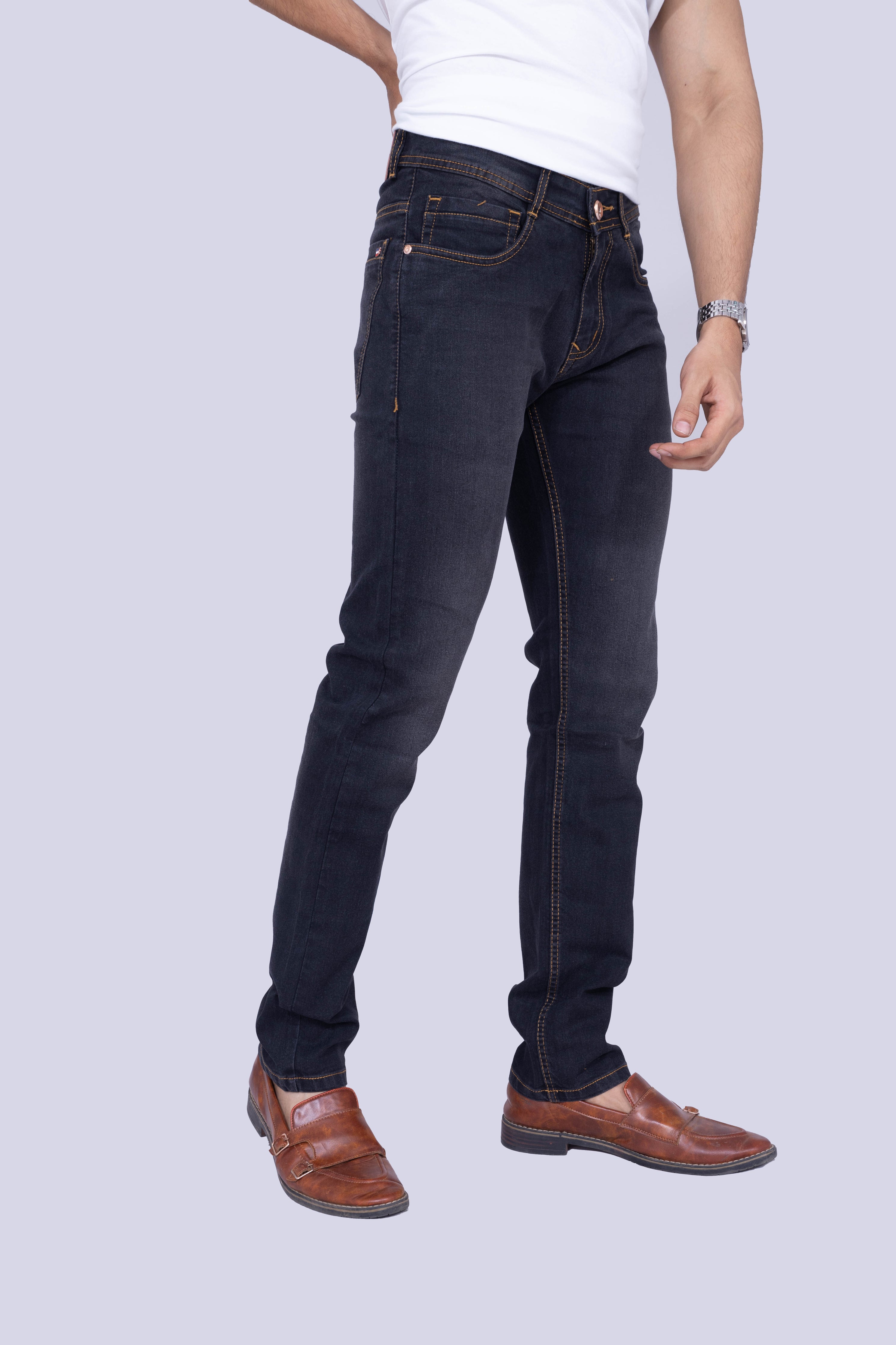 Dark grey black regular fit Jeans