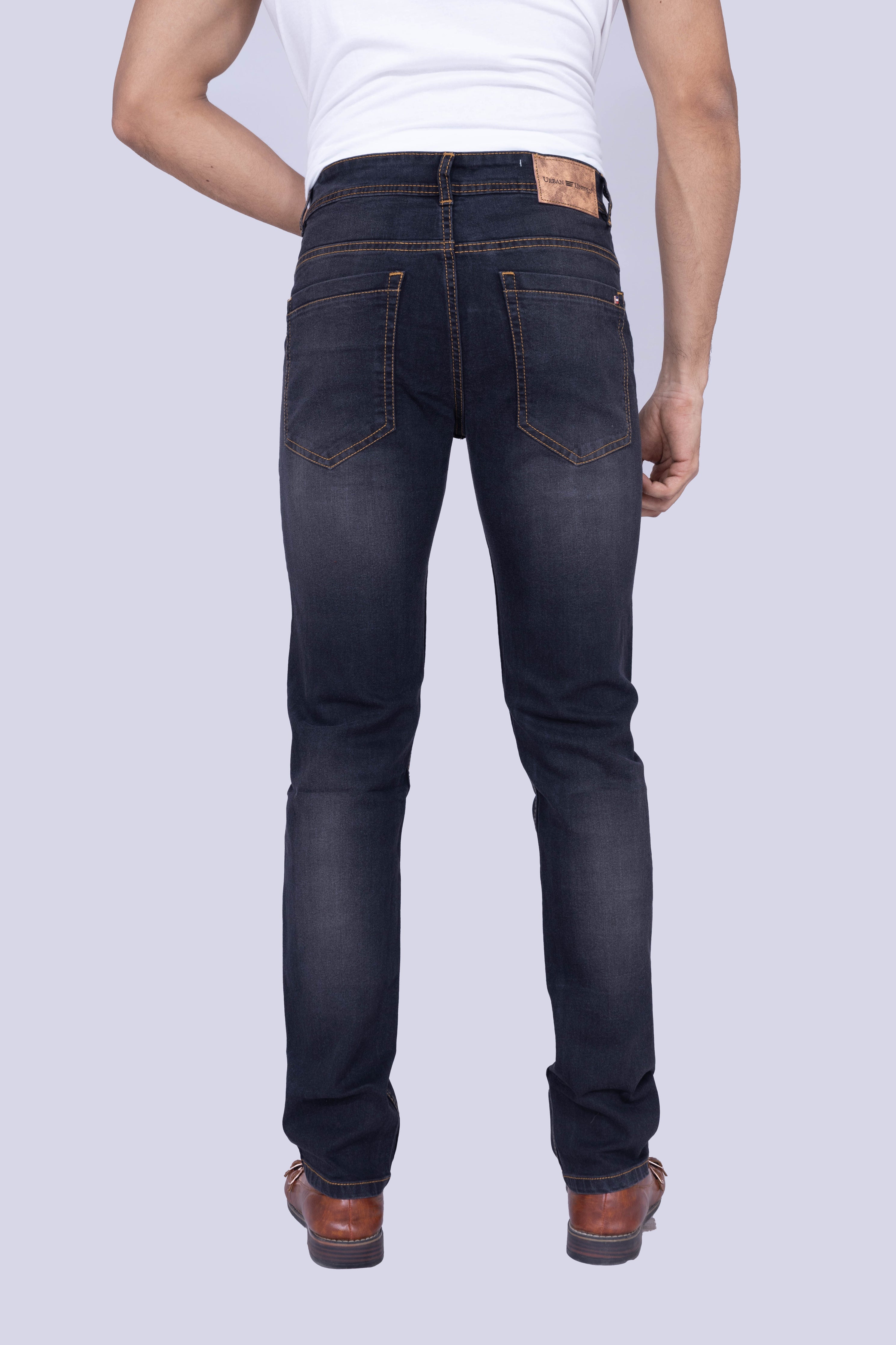 Dark grey black regular fit Jeans