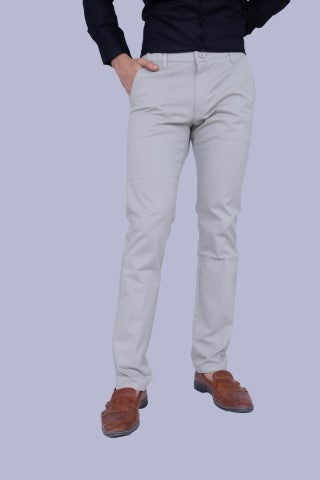 Beige Regular Fit Cotton Chinos