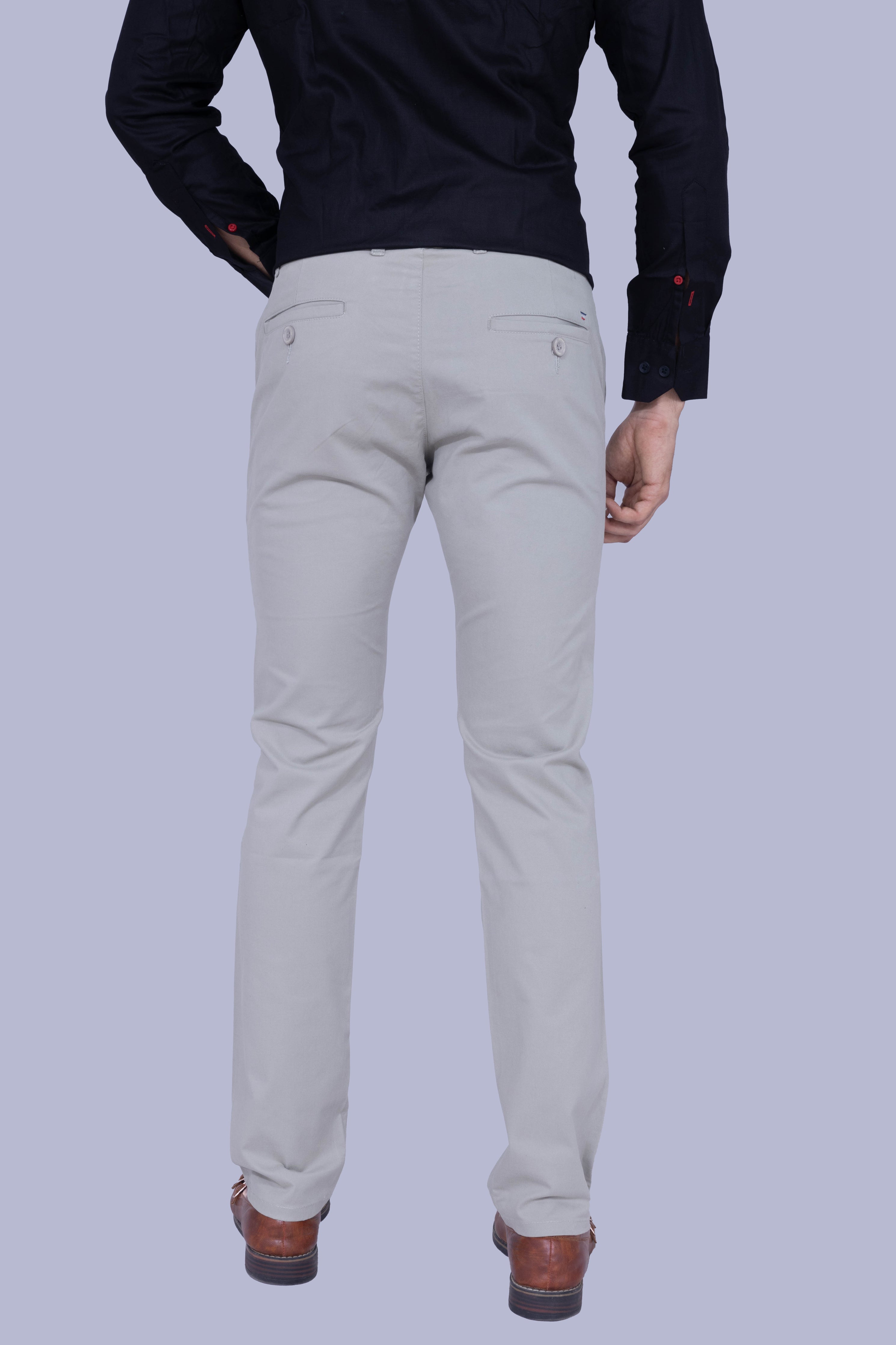 Light Beige Regular Fit Cotton Chinos