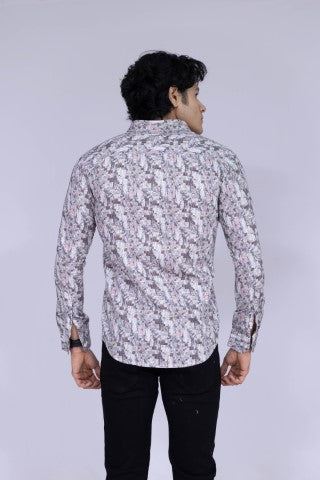All over print detail shirt for men
