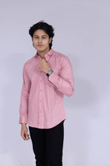 Solid pink shirt for men