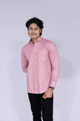 Solid pink shirt for men