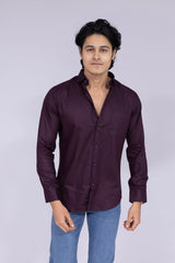 Solid dark purple shirt