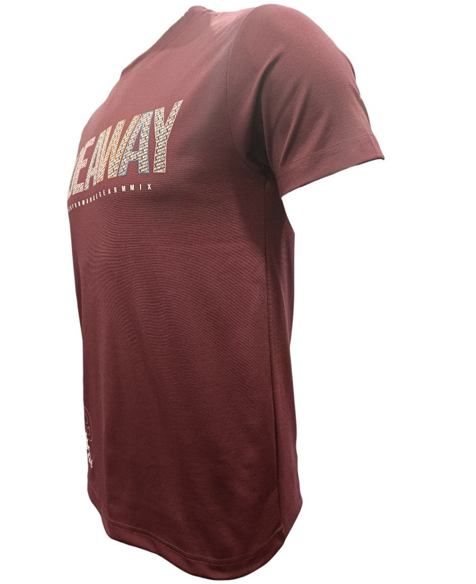 Printed Round Neck VSB-SJRN Print Wine T Shirt