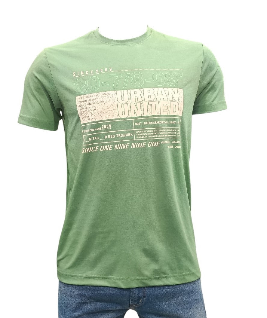 Printed Round Neck VSB-SJRN Print blend Cotton T shirt